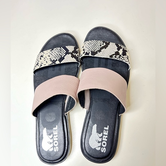 Sorel Snake Print Sandals - Picture 1 of 4